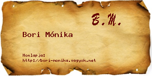 Bori Mónika névjegykártya